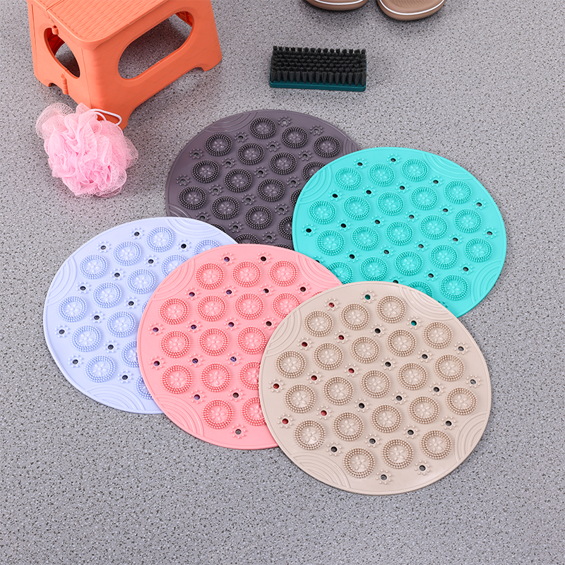 Round Crystal-Spike Anti-Slip Bath Mat