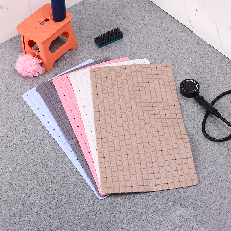 Grid-Pattern Anti-Slip Bath Mat