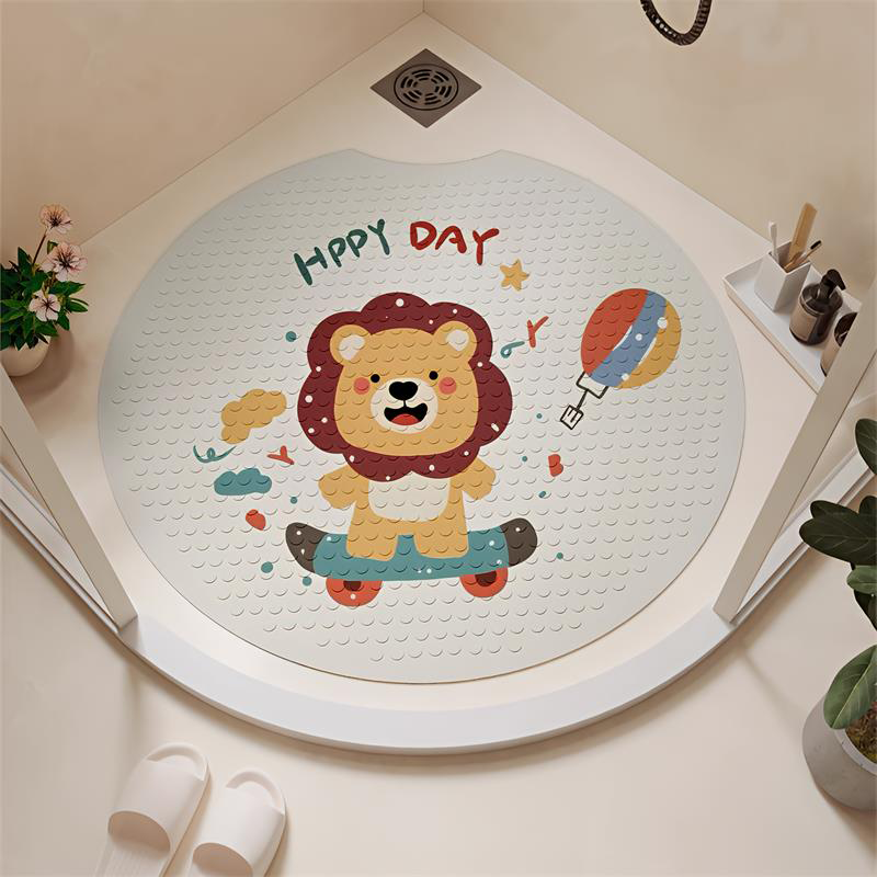 Daily Round Print Anti-Slip Mat